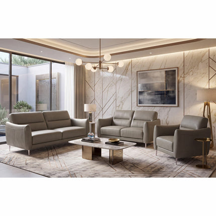 Nicoletti Jupiter Grey Leather Armchair – view 5