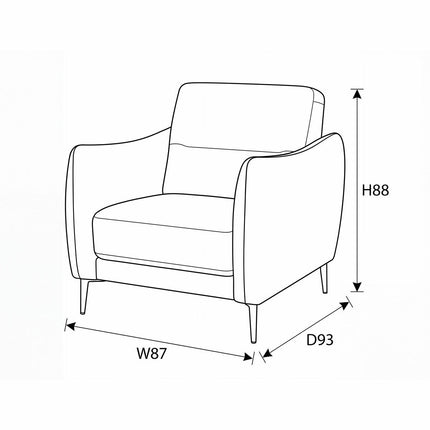 Nicoletti Jupiter Grey Leather Armchair – view 2