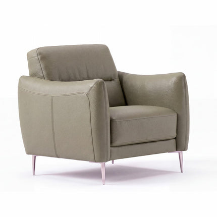 Nicoletti Jupiter Grey Leather Armchair – view 3