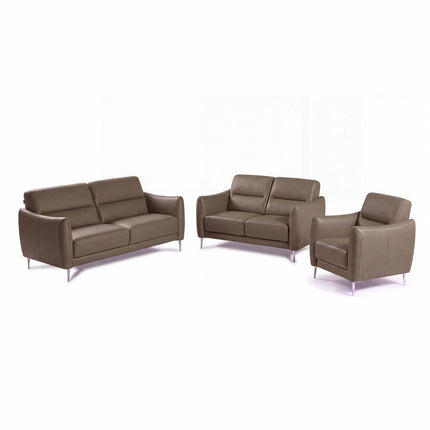 Nicoletti Jupiter Taupe Leather 2 Seater Sofa – view 5