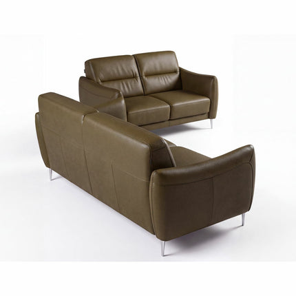 Nicoletti Jupiter Taupe Leather 2 Seater Sofa – view 4