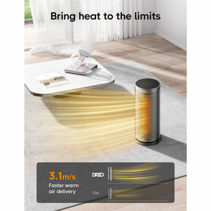 DREO DR-HSH003 Solaris Plus Ceramic Heater in Silver – view 3