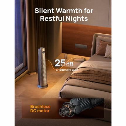 DREO DR-HSH008 718 Tower Heater in Silver – view 3