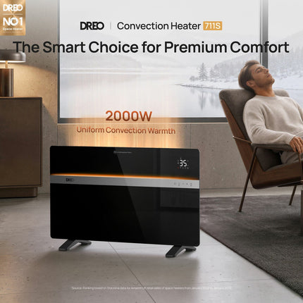 Dreo DR-HSH041 Convection Heater 711S in Black – view 2