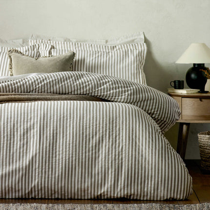 Yard Hebden 100% Cotton Mole Stripe Duvet Cover Set in 4 Sizes – view 2