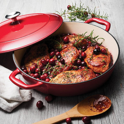 Tramontina Enamel Cast Iron Shallow Casserole Dish, 30cm / 3.8L in 2 Colours – view 3