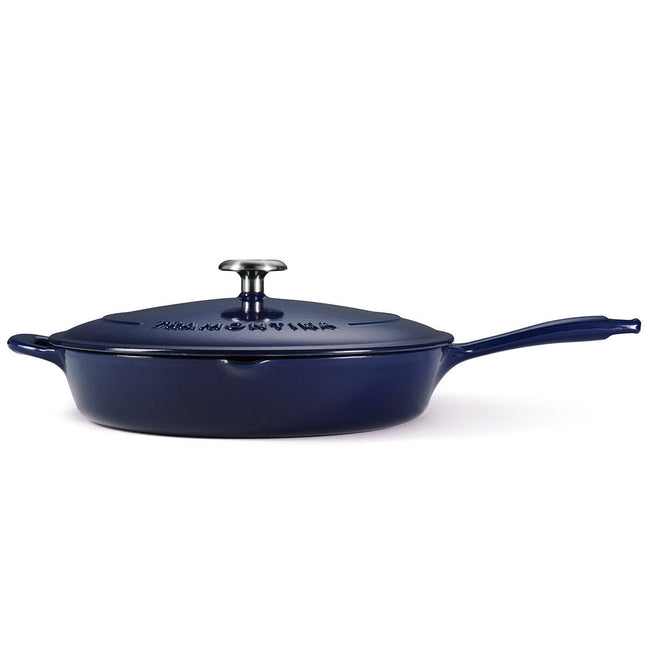 Tramontina Enamel Cast Iron Saute Pan with Lid, 30cm / 3.25L in 2 Colours – view 2