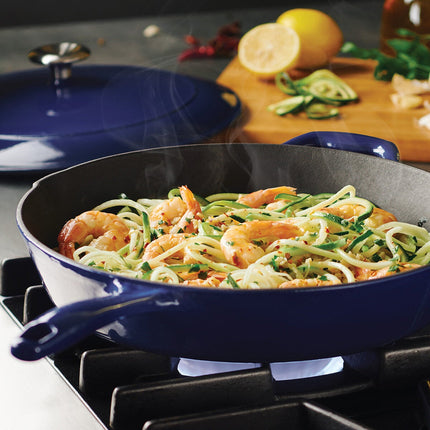Tramontina Enamel Cast Iron Saute Pan with Lid, 30cm / 3.25L in 2 Colours – view 5