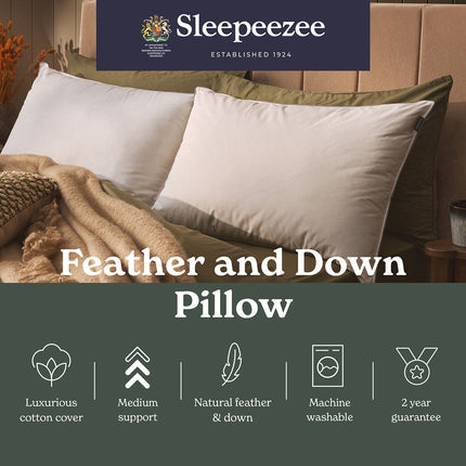 Sleepeezee Natural Comfort Feather & Down Pillow, 48 x 74 cm – view 7