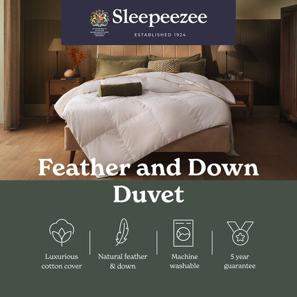Sleepeezee Natural Feather and Down 10.5 Tog Duvet In 3 Sizes – view 7