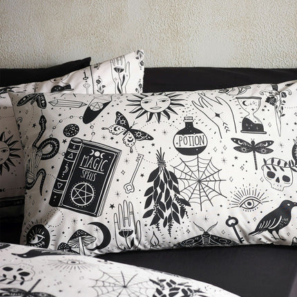 Catherine Lansfield Black Enchanted Witchcraft Duvet Cover Set In 3 Sizes – view 3