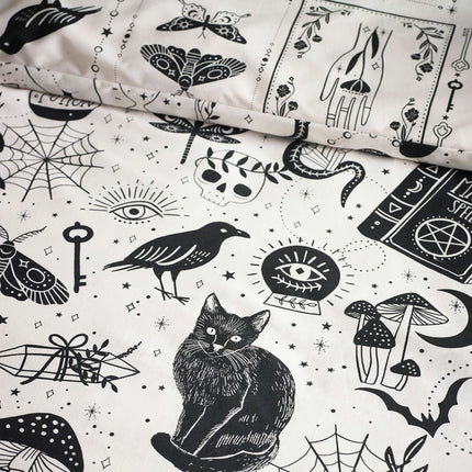Catherine Lansfield Black Enchanted Witchcraft Duvet Cover Set In 3 Sizes – view 4