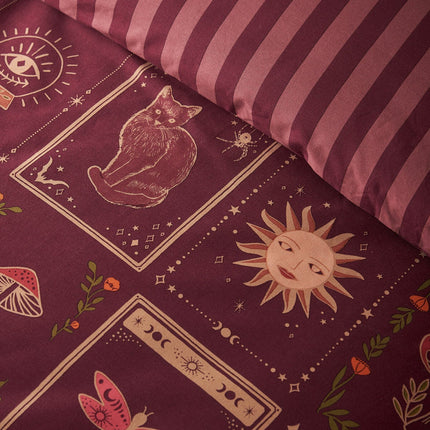 Catherine Lansfield Plum Enchanted Witchcraft Duvet Cover Set In 3 Sizes – view 4