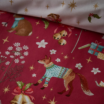 Catherine Lansfield Christmas Enchanted Twilight Reversible Duvet Cover Set In 3 Sizes – view 4