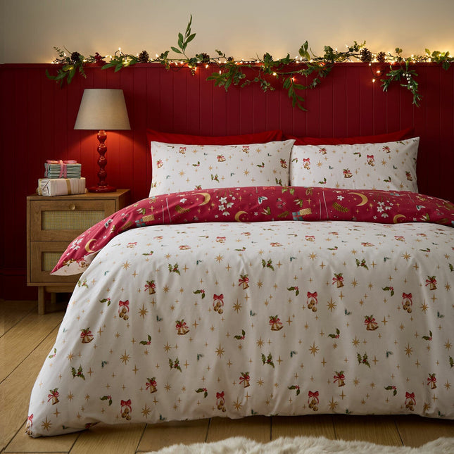 Catherine Lansfield Christmas Enchanted Twilight Reversible Duvet Cover Set In 3 Sizes – view 2