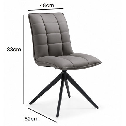 Indus Valley Skylar Small Ceramic Extending Dining Table + 6 Grey Chairs, Seats 6 – view 4