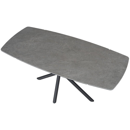 Indus Valley Skylar Small Ceramic Extending Dining Table + 6 Grey Chairs, Seats 6 – view 7