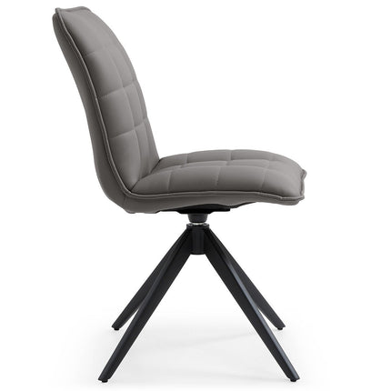 Indus Valley Skylar Small Ceramic Extending Dining Table + 6 Grey Chairs, Seats 6 – view 6