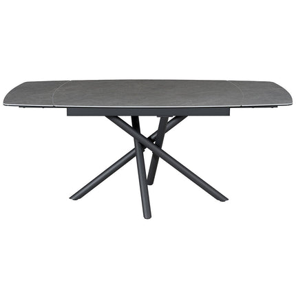 Indus Valley Skylar Small Ceramic Extending Dining Table + 6 Grey Chairs, Seats 6 – view 8