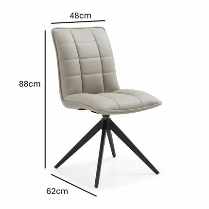 Indus Valley Skylar Taupe Faux Leather Dining Chair, 2 Pack – view 2