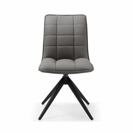 Indus Valley Skylar Grey Faux Leather Dining Chair, 2 Pack – view 3