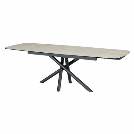 Indus Valley Skylar Large Extending Ceramic Dining Table + 6 Taupe Chairs, Seats 6-8 – view 7