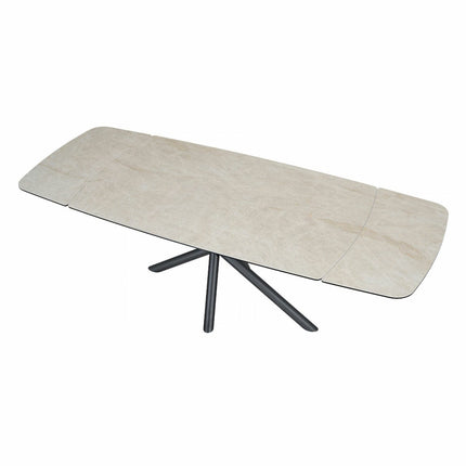 Indus Valley Skylar Large Extending Ceramic Dining Table + 6 Taupe Chairs, Seats 6-8 – view 8