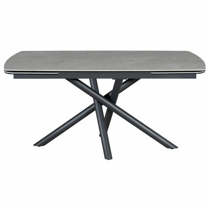 Indus Valley Skylar Large Extending Ceramic Dining Table + 6 Grey Chairs, Seats 6-8 – view 7