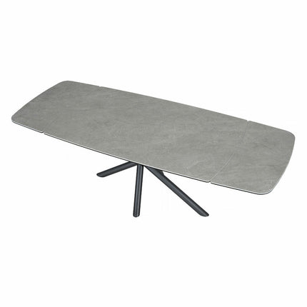 Indus Valley Skylar Large Extending Ceramic Dining Table + 6 Grey Chairs, Seats 6-8 – view 8