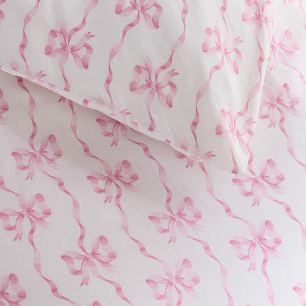 Cath Kidston Pink Ribbons And Bows Reversible Cotton Duvet Cover Set In 4 Sizes – view 4