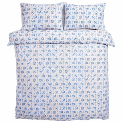 Cath Kidston Blue Ribbons And Bows Reversible Cotton Duvet Cover Set In 4 Sizes – view 3
