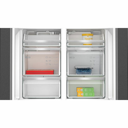 Neff KM3963XE0G, Plumbed Multidoor Fridge Freezer, E Rated in Brushed Black Steel – view 6