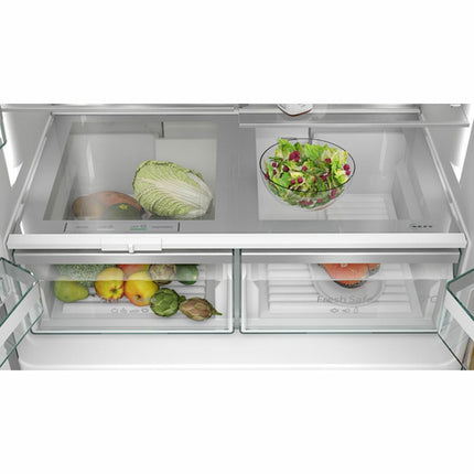 Neff KM3963XE0G, Plumbed Multidoor Fridge Freezer, E Rated in Brushed Black Steel – view 5