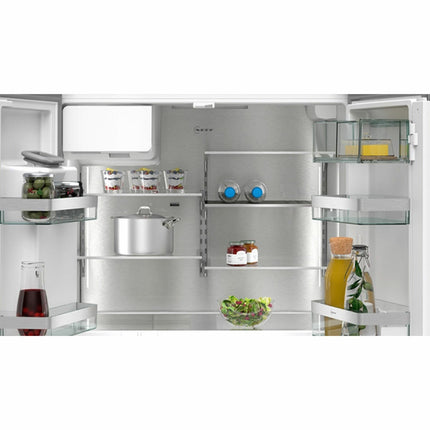Neff KM3963XE0G, Plumbed Multidoor Fridge Freezer, E Rated in Brushed Black Steel – view 4