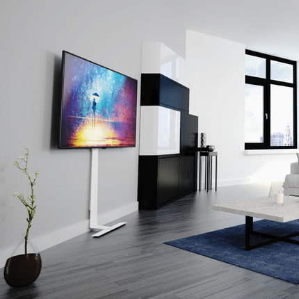 AVF Kelso Against the Wall TV Stand for TV's up to 80" in White – view 5