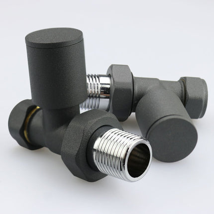 Ultraheat Cylindrical-25 Horizontal Manual Valve + L/S (Pair) - Anthacite Grey – view 2