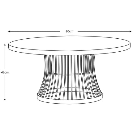 Gallery Pickford Bronze Glass Top Coffee Table – view 2