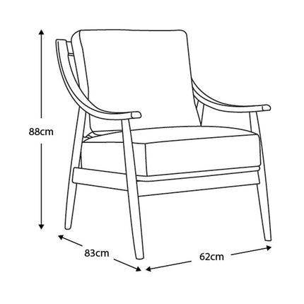 Gallery Reliant Brown Leather Armchair – view 2