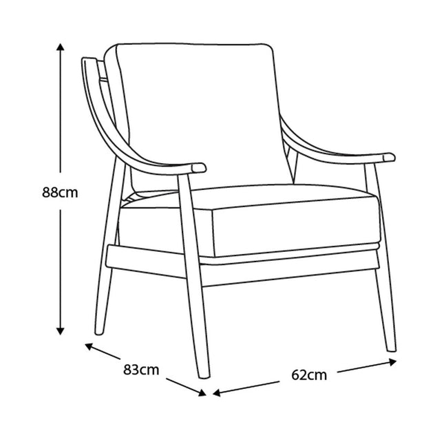 Gallery Reliant Brown Leather Armchair – view 2