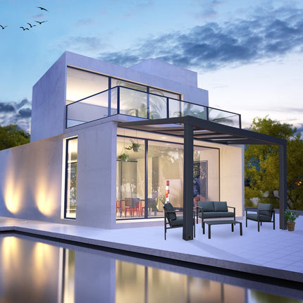 Palram Canopia Stockholm 11ft 2" x 12ft 2" (3.4 x 3.7m) Aluminium Patio Cover – view 3