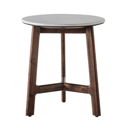 Gallery Barcelona White Marble Top Side Table – view 4