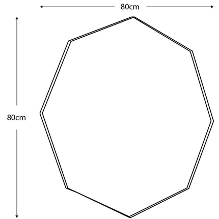 Gallery Bowie Black Octagon Mirror, 80cm – view 2
