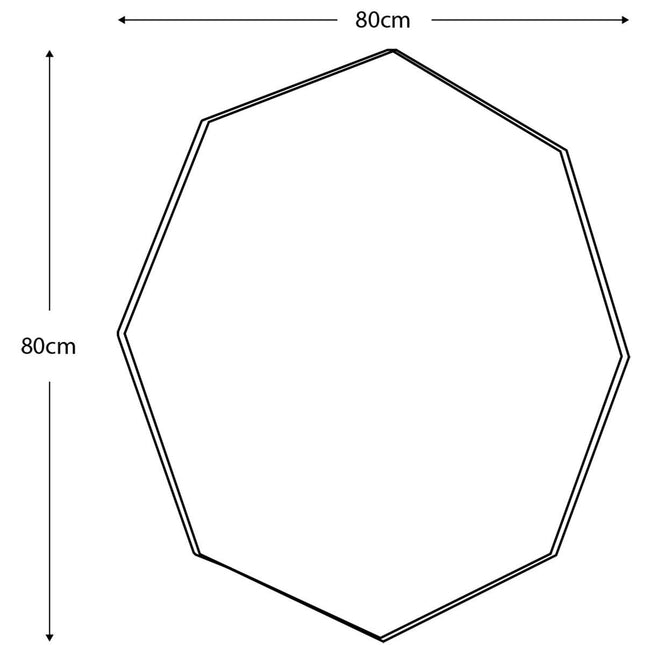 Gallery Bowie Black Octagon Mirror, 80cm – view 2