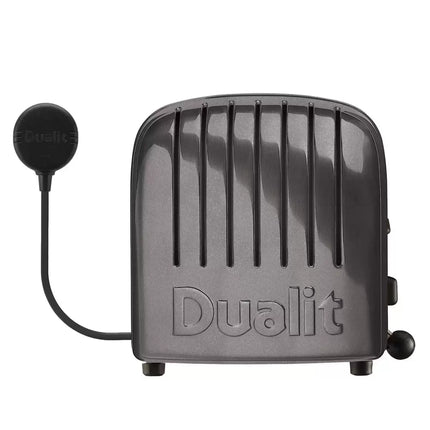 Dualit 4 Slot Classic Toaster With Sandwich Cage, Metallic Charcoal