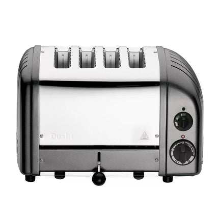 Dualit 4 Slot Classic Toaster With Sandwich Cage, Metallic Charcoal