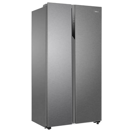 Haier HSR3918ENPG, Side by Side Fridge Freezer, E Rated in Silver