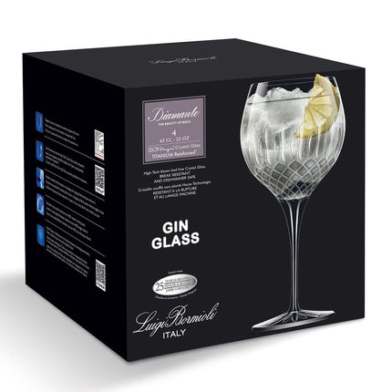 Luigi Bormioli Diamante Crystal Gin Glasses, 650ml, 8 Pack – view 5