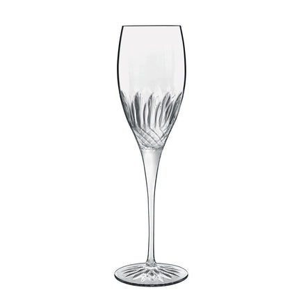 Luigi Bormioli Diamante Crystal Flute Glasses, 220ml, 8 Pack – view 3