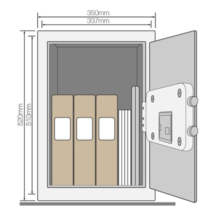 Yale 37 Litre Extra Large Fire Safe – view 6