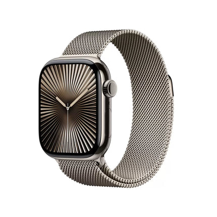 Apple Watch Series 10 GPS + Cellular, 42mm Titanium Case with Milanese Loop